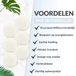 FAVE Drogerballen XL - 6 Stuks - Inclusief Opbergzakje - Wasbol - Wasballen - Doseerbol - Droogballen - Duurzaam 13 FAVE Drogerballen XL - 6 Stuks - Inclusief Opbergzakje - Wasbol - Wasballen - Doseerbol - Droogballen - Duurzaam -Dagelijkse Benodigdheden Winkel 1200x1200 2640