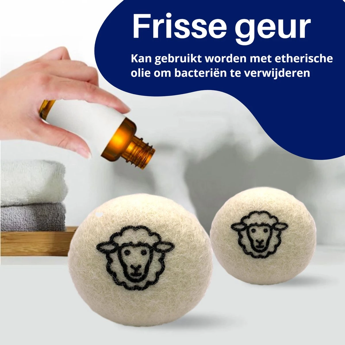 Waspakket - 6 Drogerballen - 2 Wasbollen - Maatschepje - Wasdoekje - Doseerbol - Wasbol - Doseerbollen 5 Waspakket - 6 Drogerballen - 2 Wasbollen - Maatschepje - Wasdoekje - Doseerbol - Wasbol - Doseerbollen - Afbeelding 3