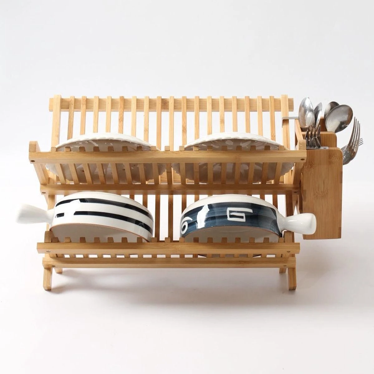 Merkloos Decopatent® Afdruiprek Voor Afwas - Bamboe - Hout - Inklapbaar Afdruiprek - Afwasrekje Inclusief Bestekhouder - Afwas Druiprek 11 Merkloos Decopatent® Afdruiprek Voor Afwas - Bamboe - Hout - Inklapbaar Afdruiprek - Afwasrekje Inclusief Bestekhouder - Afwas Druiprek - Afbeelding 9