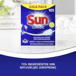 SUN® Sun Vaatwastabletten Classic - 105 Stuks - Voordeelverpakking 20 SUN® Sun Vaatwastabletten Classic - 105 Stuks - Voordeelverpakking -Dagelijkse Benodigdheden Winkel 1200x1200 451