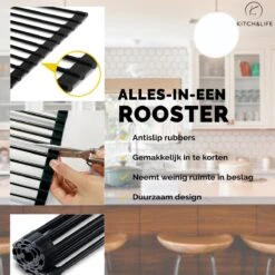 Kitch&Life Afdruiprek Oprolbaar - Mat Zwart - Pannenonderzetter - Afdruipmat - Keukenrek 3-in-1 14 Kitch&Life Afdruiprek Oprolbaar - Mat Zwart - Pannenonderzetter - Afdruipmat - Keukenrek 3-in-1 -Dagelijkse Benodigdheden Winkel 1200x1200 66
