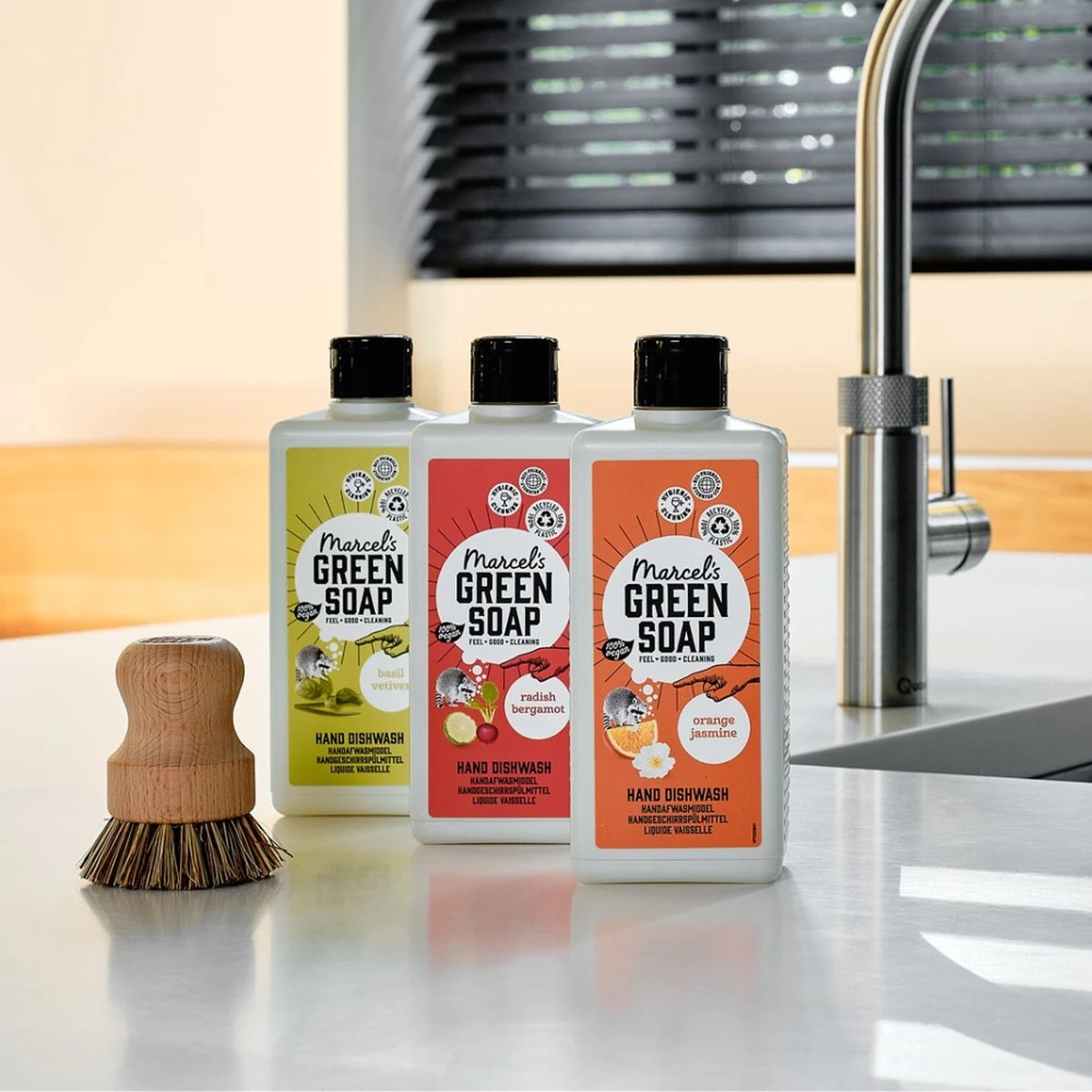Marcel's Green Soap Afwasmiddel Basilicum & Vertivert Gras - 6 X 500 Ml 6 Marcel's Green Soap Afwasmiddel Basilicum & Vertivert Gras - 6 X 500 Ml - Afbeelding 4