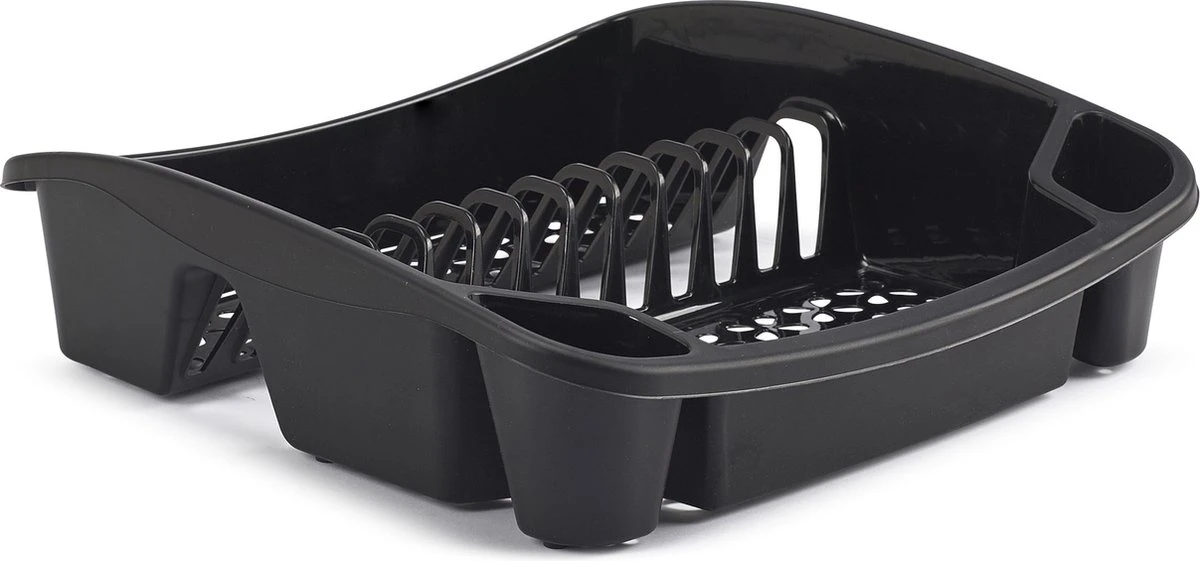 Whitefurze Afdruiprek - Kunststof - 37 X 40 X 11 Cm - Zwart 3 Whitefurze Afdruiprek - Kunststof - 37 X 40 X 11 Cm - Zwart