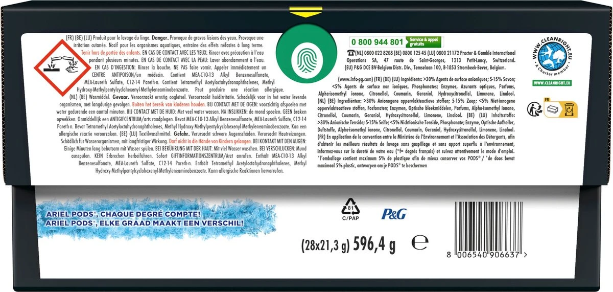 Ariel Wasmiddel Pods + Revitablack - Voor De Zwarte Was - 4 X 28 Wasbeurten - Voordeelverpakking 4 Ariel Wasmiddel Pods + Revitablack - Voor De Zwarte Was - 4 X 28 Wasbeurten - Voordeelverpakking - Afbeelding 2