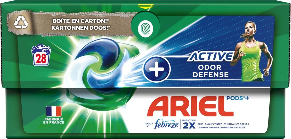 Ariel Wasmiddel Pods + Actieve Geurbestrijding - 4 X 28 Wasbeurten - Voordeelverpakking 6 Ariel Wasmiddel Pods + Actieve Geurbestrijding - 4 X 28 Wasbeurten - Voordeelverpakking - Afbeelding 4