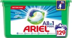 Ariel All In 1 Wasmiddel Pods Alpine - 3x43 Wasbeurten - Voordeelverpakking 33 Ariel All In 1 Wasmiddel Pods Alpine - 3x43 Wasbeurten - Voordeelverpakking -Dagelijkse Benodigdheden Winkel 1200x639 5