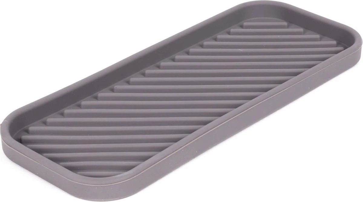 Benson Afdruipmat - Siliconen - 23.5 X 9.5 Cm - Grijs 3 Benson Afdruipmat - Siliconen - 23.5 X 9.5 Cm - Grijs
