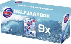 Glorix Power 5 Toiletblokken - Ocean - 9 Stuks - Halfjaarbox - Voordeelverpakking -Dagelijkse Benodigdheden Winkel 1200x760 6