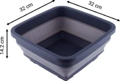 YUGN BLACK Opvouwbare Afwasteil 9 Liter - Afwasbak Teil Wasteil - Afwasbak Vierkant - Afwasteil Opvouwbaar - Ruimtebesparend - Cadeau Tip -Dagelijkse Benodigdheden Winkel 1200x811