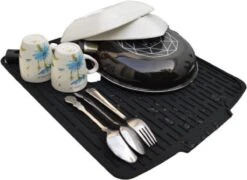 HOMYHON Afdruipmat -Afdruipmat Siliconen -Pannenonderzetter- Antislip -Hittebestendig - Aanrecht Mat -Siliconen Mat - 40 X 46 Cm - Zwart 11 HOMYHON Afdruipmat -Afdruipmat Siliconen -Pannenonderzetter- Antislip -Hittebestendig - Aanrecht Mat -Siliconen Mat - 40 X 46 Cm - Zwart -Dagelijkse Benodigdheden Winkel 1200x876