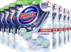 Glorix Power 5 Bleek Toiletblokken - 9 Stuks - Voordeelverpakking -Dagelijkse Benodigdheden Winkel 1200x878 2