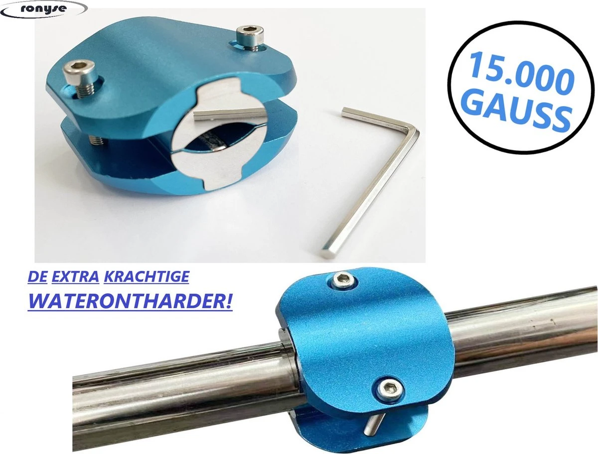 Magnetische Waterontharder 15.000 Gauss - Professionele Waterontharder Magneet - Waterontkalker Waterleiding - Blauw - Anti Kalk 3 Magnetische Waterontharder 15.000 Gauss - Professionele Waterontharder Magneet - Waterontkalker Waterleiding - Blauw - Anti Kalk