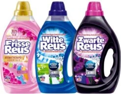 Witte + Frisse + Zwarte Reus Vloeibaar Wasmiddel Voordeel Pakket