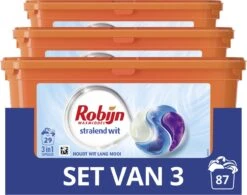 Robijn Stralend Wit Wascapsules - 3 X 29 Wasbeurten - Halfjaarbox 13 Robijn Stralend Wit Wascapsules - 3 X 29 Wasbeurten - Halfjaarbox -Dagelijkse Benodigdheden Winkel 1200x947 2