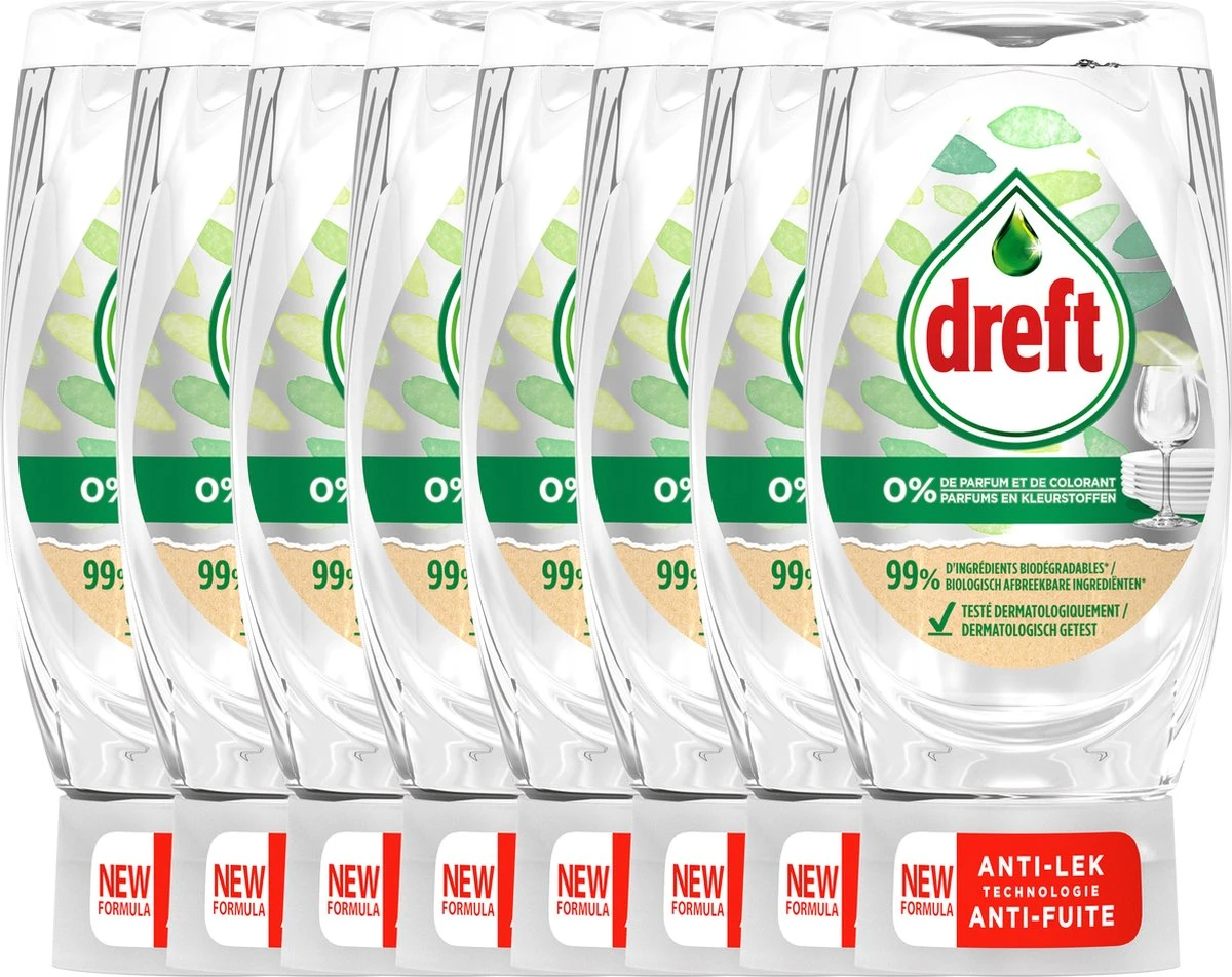 Dreft Afwasmiddel Pure & Clean - 8 X 370 Ml - Voordeelverpakking 3 Dreft Afwasmiddel Pure & Clean - 8 X 370 Ml - Voordeelverpakking