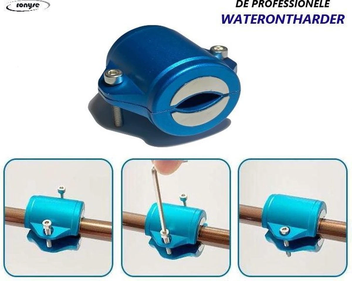 Magnetische Waterontharder - Professionele Waterontharder Magneet - Waterontkalker Waterleiding - Blauw - Anti Kalk 3 Magnetische Waterontharder - Professionele Waterontharder Magneet - Waterontkalker Waterleiding - Blauw - Anti Kalk