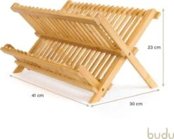 Budu Afdruiprek - Afdruiprekje Van Bamboe Hout - Afdruiprek Voor Afwas - Vaatwasrek - Keukenrek - Inklapbaar - Opvouwbaar - 11 Budu Afdruiprek - Afdruiprekje Van Bamboe Hout - Afdruiprek Voor Afwas - Vaatwasrek - Keukenrek - Inklapbaar - Opvouwbaar - -Dagelijkse Benodigdheden Winkel 1200x963 2