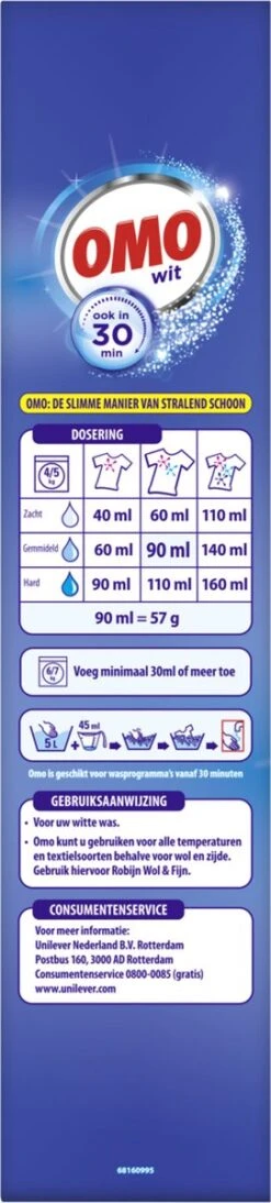 Omo Wit XXL Waspoeder 80 Wasbeurten -Dagelijkse Benodigdheden Winkel 271x1200