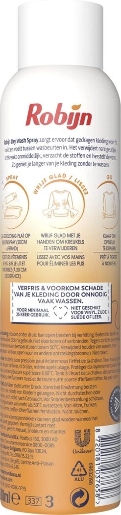 Robijn Original Dry Wash Spray - 6 X 200 Ml - Voordeelverpakking 12 Robijn Original Dry Wash Spray - 6 X 200 Ml - Voordeelverpakking -Dagelijkse Benodigdheden Winkel 282x1200