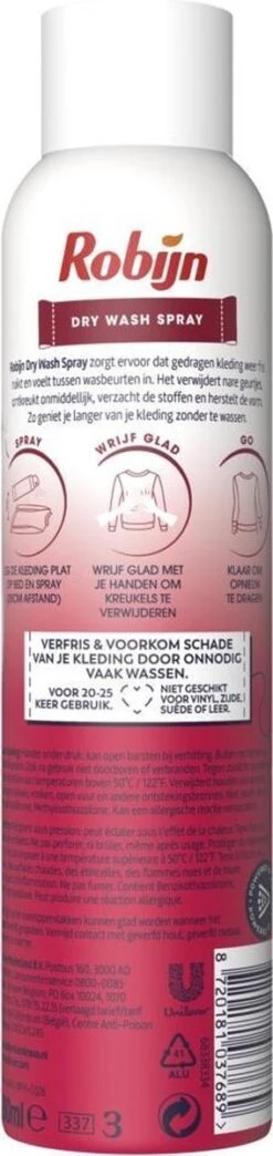 Robijn Pink Sensation Dry Wash Spray 200 Ml 11 Robijn Pink Sensation Dry Wash Spray 200 Ml -Dagelijkse Benodigdheden Winkel 284x1200 2