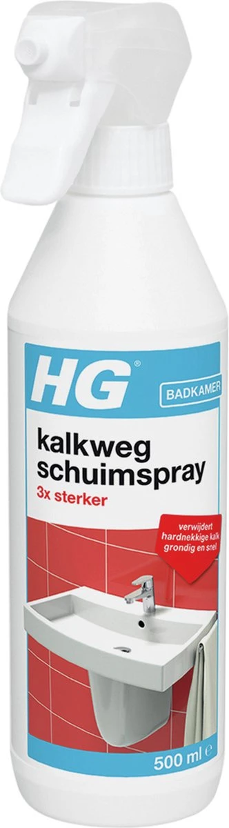 HG Kalkweg Schuimspray 3x Sterker - 500ml - Verwijdert Extreme Kalkresten - 100% Opgelost, 100% Resultaat 3 HG Kalkweg Schuimspray 3x Sterker - 500ml - Verwijdert Extreme Kalkresten - 100% Opgelost, 100% Resultaat