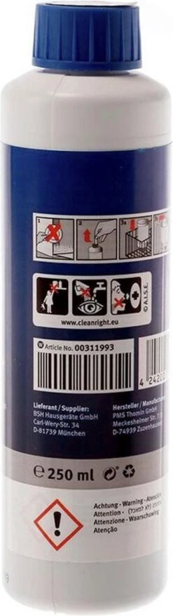 Bosch / Siemens Vaatwasser Reiniger - 250 Ml 8 Bosch / Siemens Vaatwasser Reiniger - 250 Ml -Dagelijkse Benodigdheden Winkel 338x1200