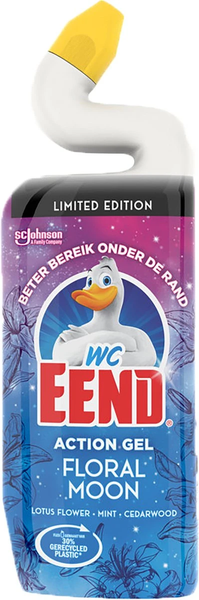 WC Eend Toiletreiniger Action Gel Floral Moon - 6x 750 Ml - Voordeelverpakking 5 WC Eend Toiletreiniger Action Gel Floral Moon - 6x 750 Ml - Voordeelverpakking - Afbeelding 3