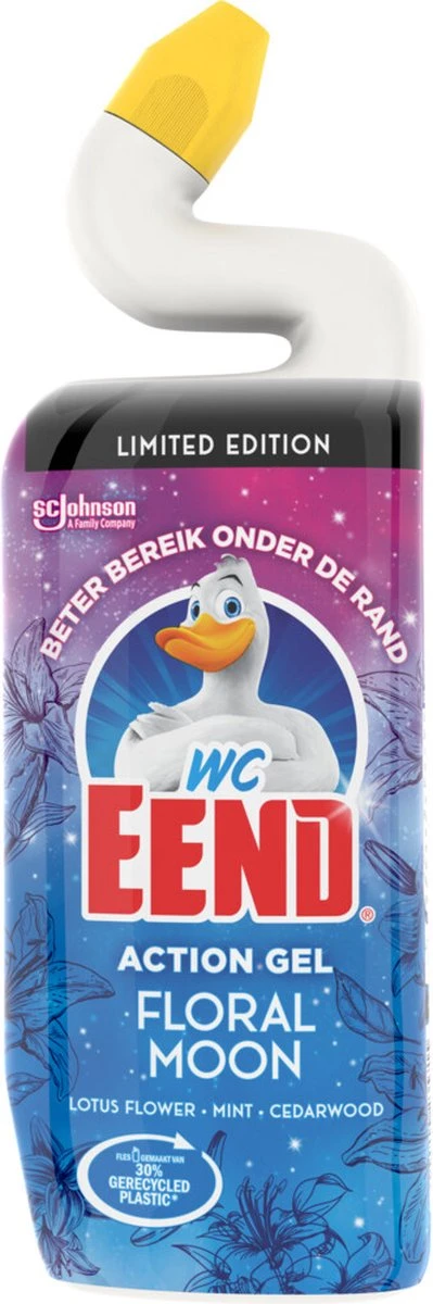 WC Eend Toiletreiniger Action Gel Floral Moon - 6x 750 Ml - Voordeelverpakking 4 WC Eend Toiletreiniger Action Gel Floral Moon - 6x 750 Ml - Voordeelverpakking - Afbeelding 2