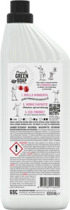 Marcel's Green Soap Wasmiddel Patchouli & Cranberry - 6 X 1 Liter -Dagelijkse Benodigdheden Winkel 405x1200 4
