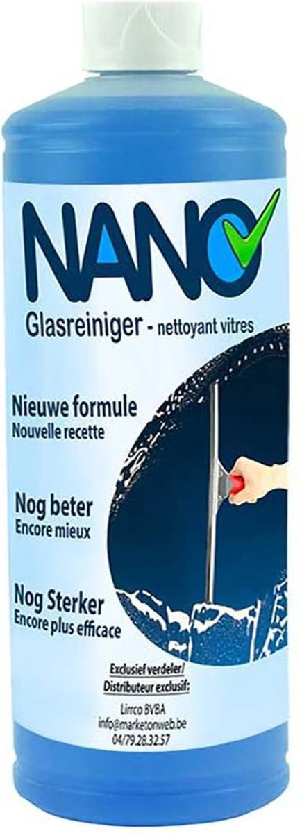 NANO - Glasreiniger - Op Basis Van Alcohol - Voor Alle Soorten Glas En Spiegels - 1L 3 NANO - Glasreiniger - Op Basis Van Alcohol - Voor Alle Soorten Glas En Spiegels - 1L