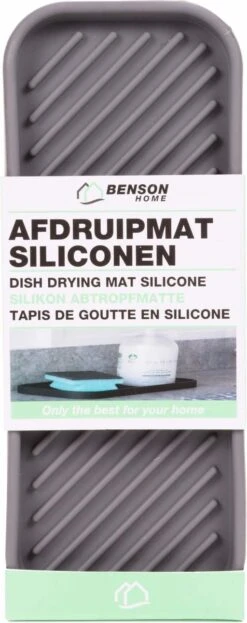 Benson Afdruipmat - Siliconen - 23.5 X 9.5 Cm - Grijs 6 Benson Afdruipmat - Siliconen - 23.5 X 9.5 Cm - Grijs -Dagelijkse Benodigdheden Winkel 476x1200