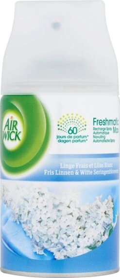 AIRWICK Freshmatic Automatische Spray Refill Frisse Linnen & Witte Bloemen Krimp - (3x250ml) 8 AIRWICK Freshmatic Automatische Spray Refill Frisse Linnen & Witte Bloemen Krimp - (3x250ml) -Dagelijkse Benodigdheden Winkel 519x1200 5