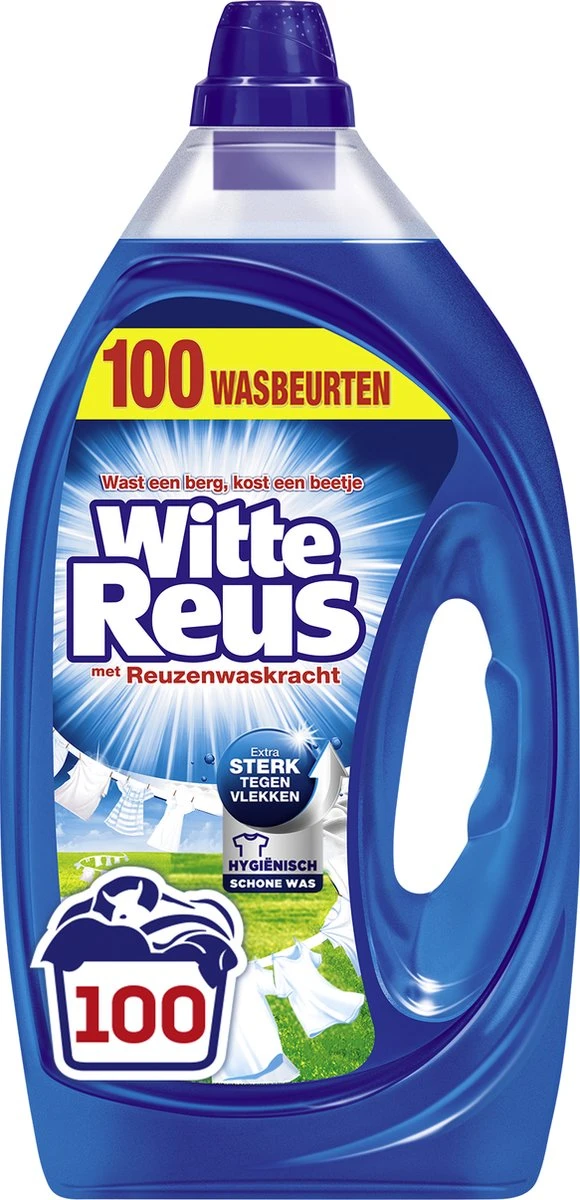 Witte Reus Gel Wasmiddel- Kwartaalverpakking - 100 Wasbeurten 3 Witte Reus Gel Wasmiddel- Kwartaalverpakking - 100 Wasbeurten
