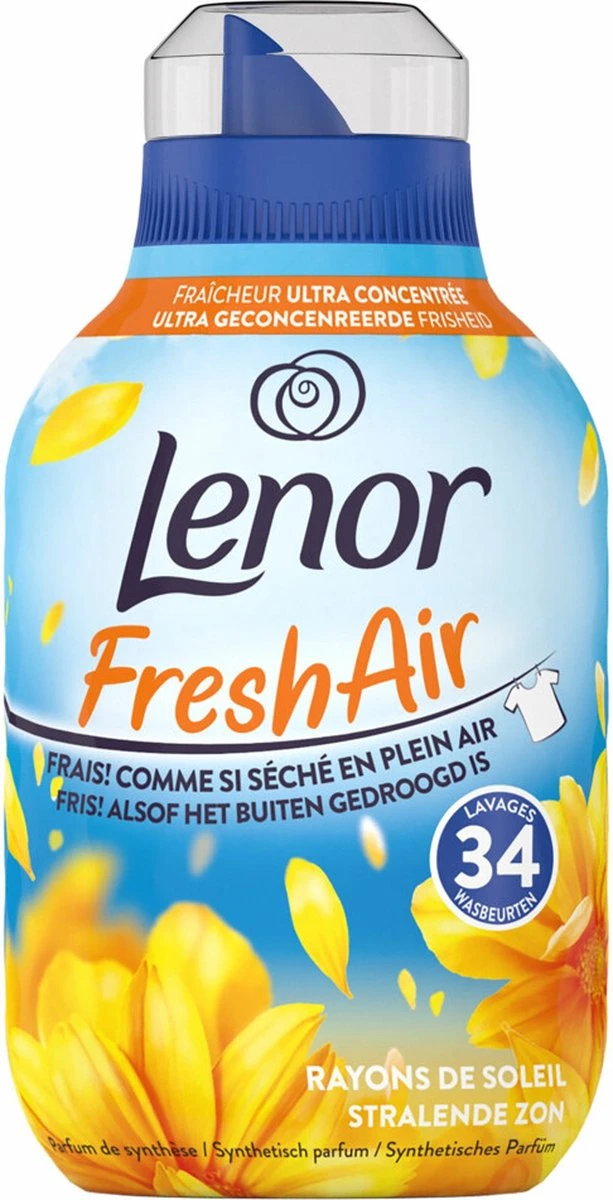 Lenor Fresh Air Zonnestralen - Wasverzachter - 6 X 34 Wasbeurten Voordeelverpakking 4 Lenor Fresh Air Zonnestralen - Wasverzachter - 6 X 34 Wasbeurten Voordeelverpakking - Afbeelding 2