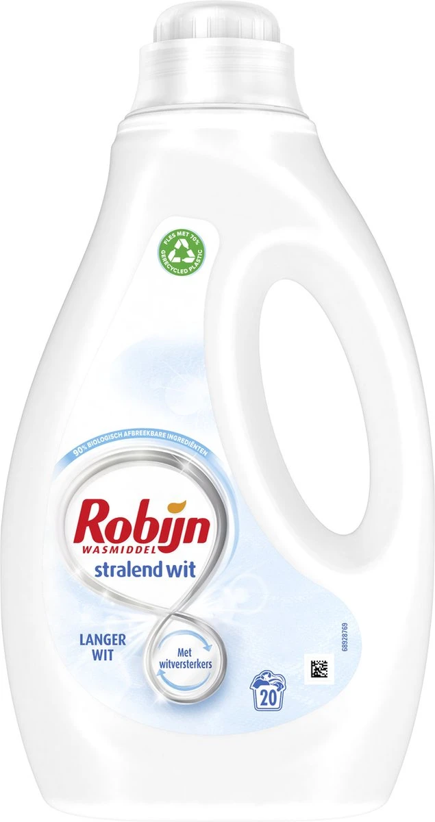 Robijn Stralend Wit Vloeibaar Wasmiddel 20 Wasbeurten 4 Robijn Stralend Wit Vloeibaar Wasmiddel 20 Wasbeurten - Afbeelding 2