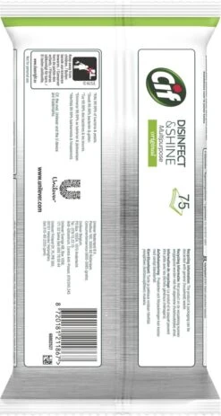 Cif Disinfect & Shine Wipes Doden 99,99% Van De Bacteriën Original Desinfecterende Schoonmaakdoekjes, Van 100% Biologisch Afbreekbaar Textiel 5 X 75 Doekjes 17 Cif Disinfect & Shine Wipes Doden 99,99% Van De Bacteriën Original Desinfecterende Schoonmaakdoekjes, Van 100% Biologisch Afbreekbaar Textiel 5 X 75 Doekjes -Dagelijkse Benodigdheden Winkel 640x1200