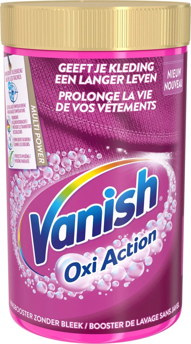 Vanish Oxi Action Wasbooster Poeder - Vlekverwijderaar Voor Gekleurde Was - 1,4 Kg 3 Vanish Oxi Action Wasbooster Poeder - Vlekverwijderaar Voor Gekleurde Was - 1,4 Kg