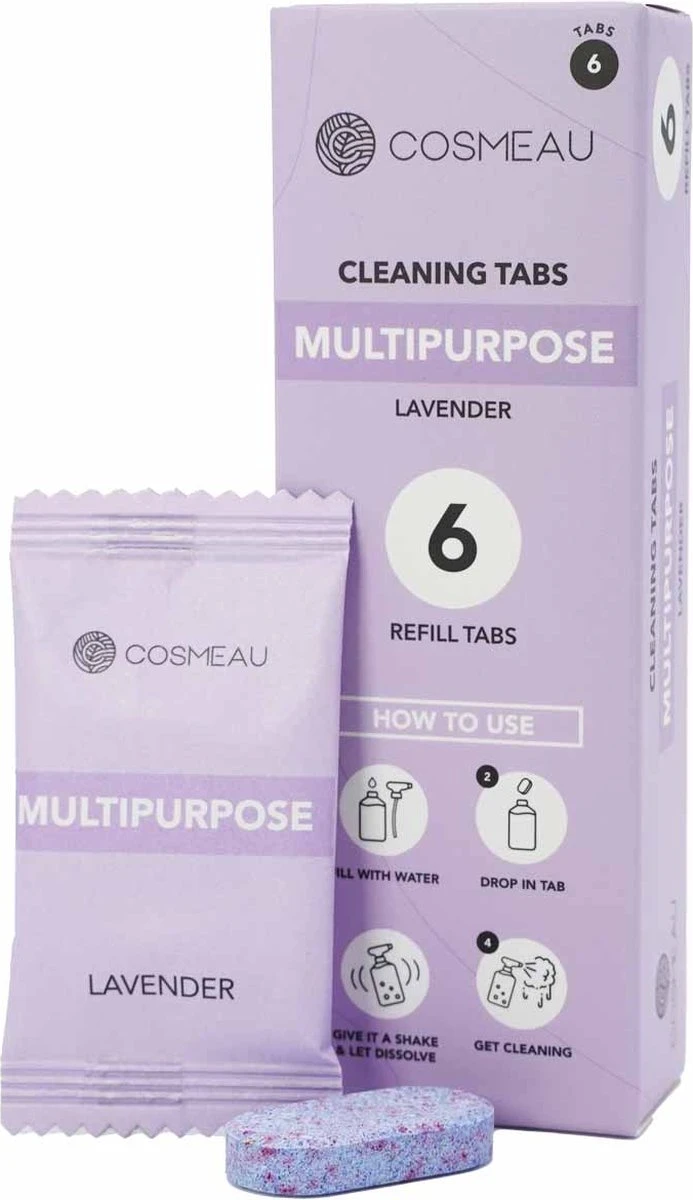 Cosmeau Allesreiniger 6 Stuks Tabletten Cleaning Tabs Schoonmaak Tabs - Allesreiniger - Multipurpose - Navulling - Refill 3 Cosmeau Allesreiniger 6 Stuks Tabletten Cleaning Tabs Schoonmaak Tabs - Allesreiniger - Multipurpose - Navulling - Refill