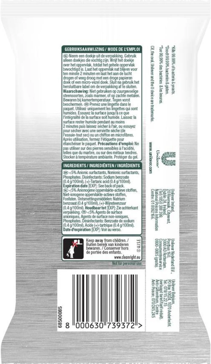 Cif Disinfect & Shine Wipes Original Desinfectie Schoonmaakdoekjes - 12 X 30 Doekjes - Voordeelverpakking 7 Cif Disinfect & Shine Wipes Original Desinfectie Schoonmaakdoekjes - 12 X 30 Doekjes - Voordeelverpakking - Afbeelding 5