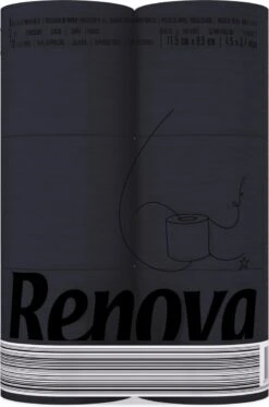 Zwart Toiletpapier - 6-pack - 6 Rollen Gekleurd Wc Papier - Zwart Toilet