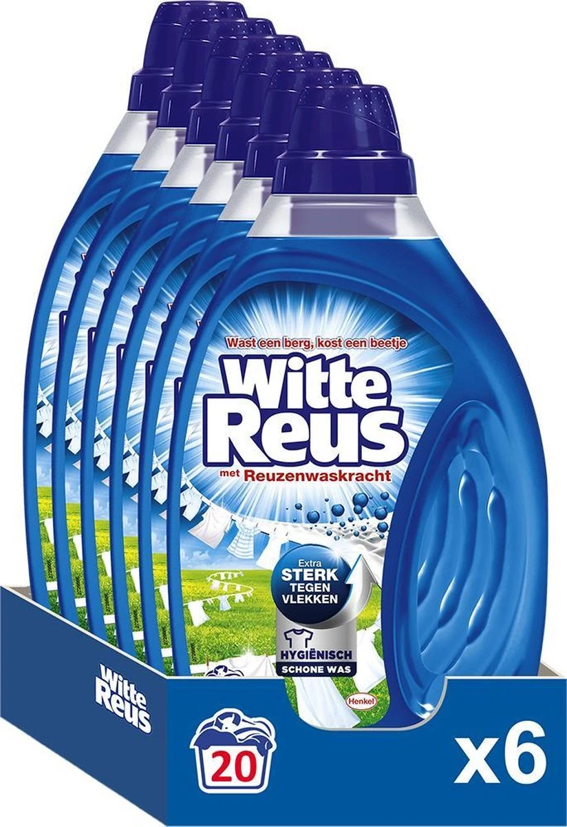 Witte Reus Gel - Vloeibaar Wasmiddel - Voordeelverpakking - 6 X 20 Wasbeurten 5 Witte Reus Gel - Vloeibaar Wasmiddel - Voordeelverpakking - 6 X 20 Wasbeurten - Afbeelding 3