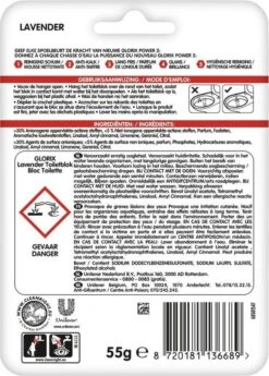 Glorix Power 5 Toiletblokken - Lavendel - 9 Stuks - Voordeelverpakking 16 Glorix Power 5 Toiletblokken - Lavendel - 9 Stuks - Voordeelverpakking -Dagelijkse Benodigdheden Winkel 860x1200