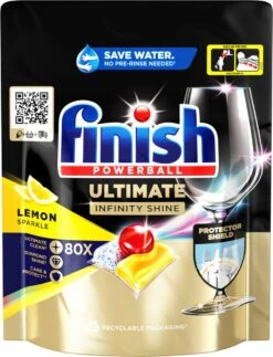 Finish Ultimate Infinity Shine Citroen Vaatwastabletten - 80 Capsules -Dagelijkse Benodigdheden Winkel 917x1200 1