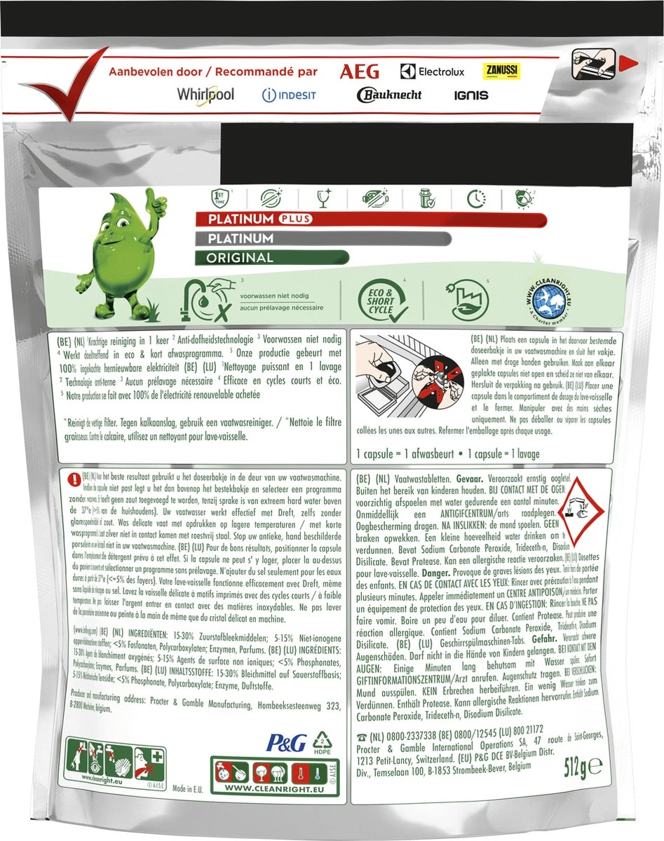 Dreft Platinum Plus All In One Deep Clean - Vaatwastabletten - Voordeelverpakking 4 X 33 Stuks 4 Dreft Platinum Plus All In One Deep Clean - Vaatwastabletten - Voordeelverpakking 4 X 33 Stuks - Afbeelding 2
