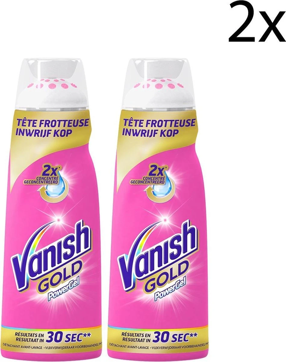Vanish Oxi Action Gold Powergel Vlekverwijderaar - 200ml X2 3 Vanish Oxi Action Gold Powergel Vlekverwijderaar - 200ml X2