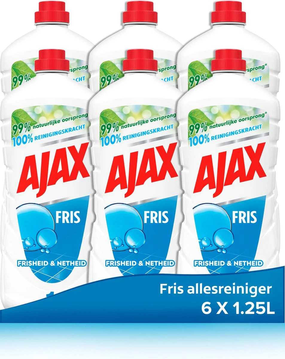 Ajax® Ajax Allesreiniger Fris 6 X 1.25L - Voordeelverpakking 3 Ajax® Ajax Allesreiniger Fris 6 X 1.25L - Voordeelverpakking