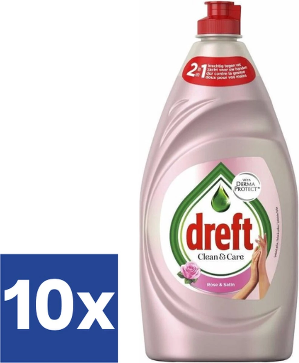 Dreft Clean & Care Afwasmiddel Rose & Satin (Voordeelverpakking) - 10 X 383 Ml 3 Dreft Clean & Care Afwasmiddel Rose & Satin (Voordeelverpakking) - 10 X 383 Ml