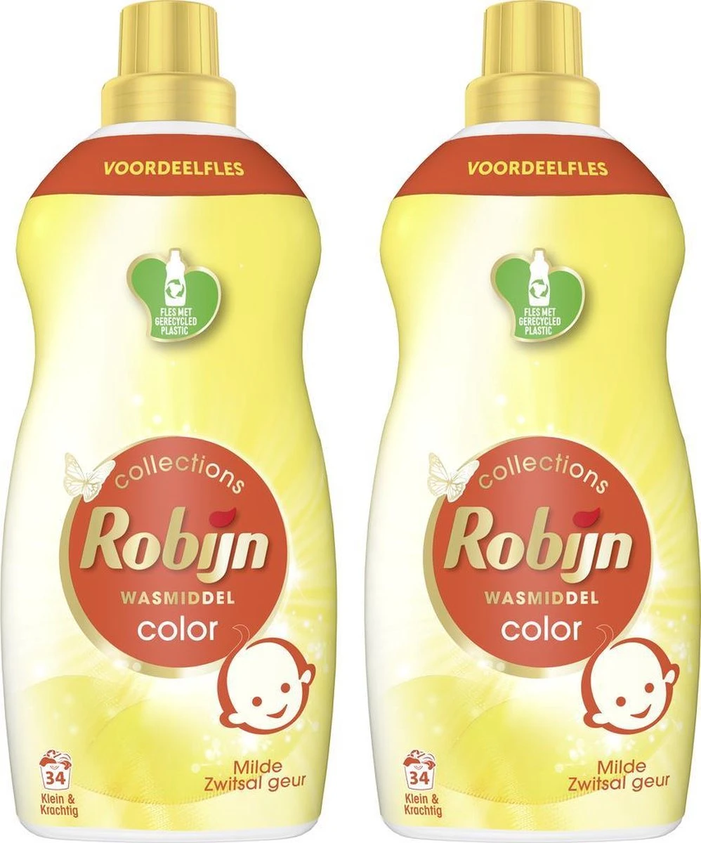 Robijn Klein & Krachtig Zwitsal Vloeibaar Wasmiddel - 2 X 34 Wasbeurten - Voordeelverpakking 5 Robijn Klein & Krachtig Zwitsal Vloeibaar Wasmiddel - 2 X 34 Wasbeurten - Voordeelverpakking - Afbeelding 3